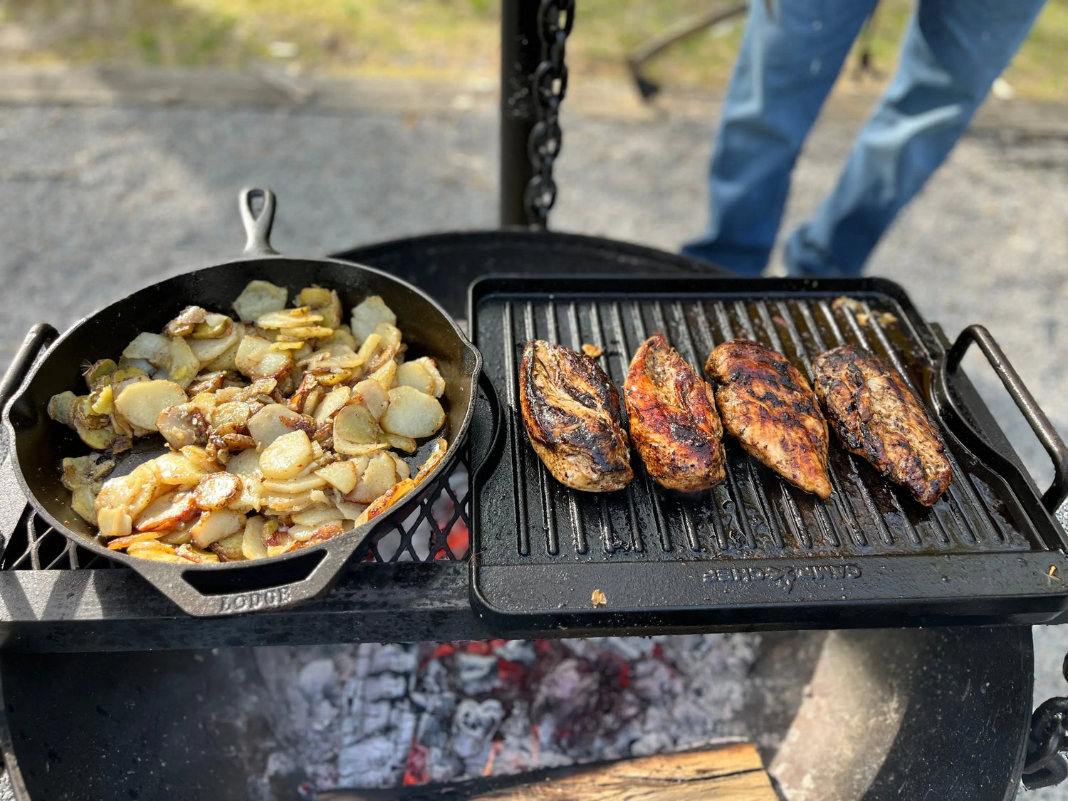 Cooking over an open Fire