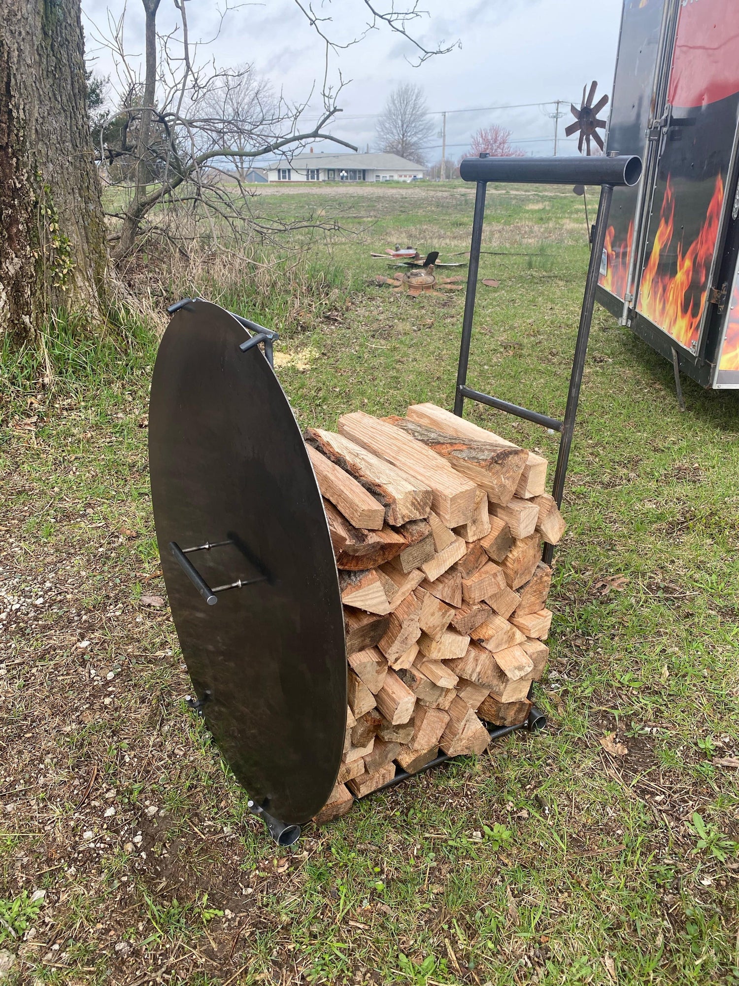 Large Wood And Lid Holder - Full Front View with Lid On - Rough & Rigid