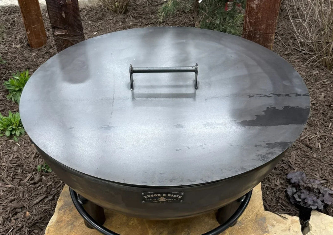 40 Inch Fire Pit Lid: Heavy-Duty Steel Cover for Protection | USA Made ...