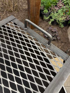 Fire Pit Grill Grate 40" handle on grill